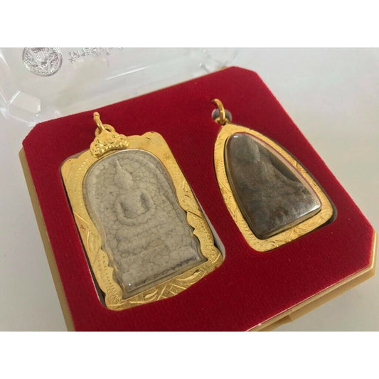 Phra Set Somdej Wat Rakang Temple LP Tuad Gold Micron Pendant Thai Buddha Amulet