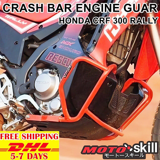 CRASH BAR ENGINE GUARD FRAME PROTECTOR FOR HONDA CRF 300 RALLY RED Powder Coat P