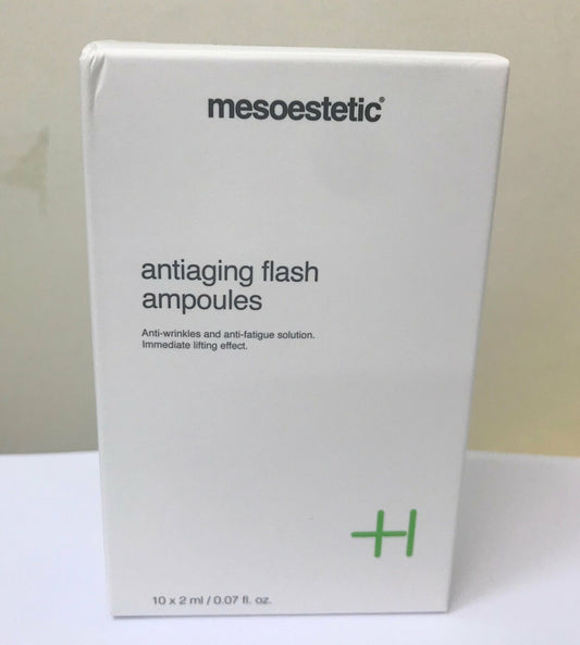 Mesoestetic Antiaging Flash Ampoules 10 x 2ml New in Box #ibea