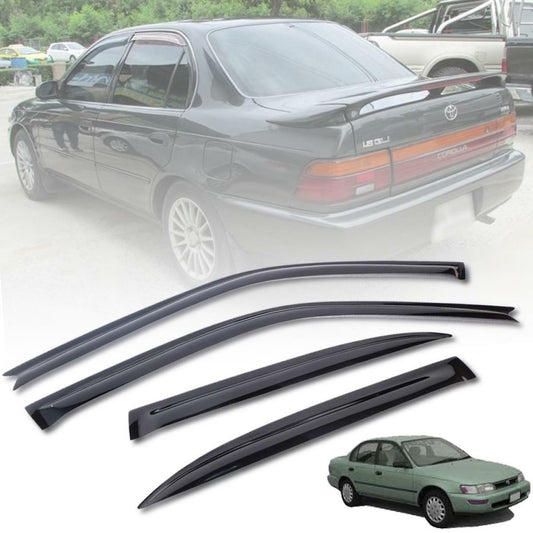 Rain Visor Weather Guard Shield Black Fit Toyota Corolla AE100 E100 1993-1997