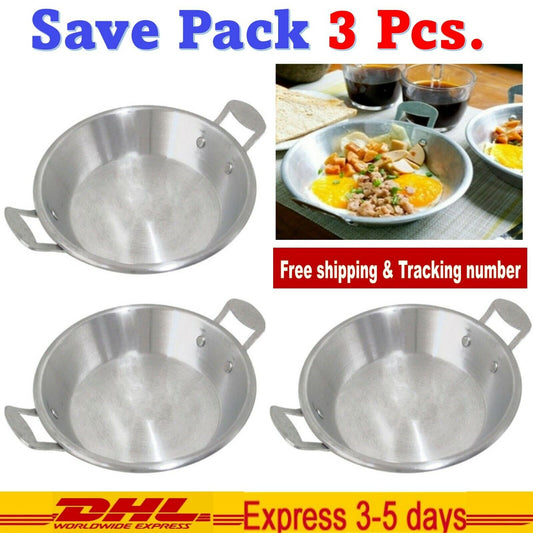 3x Thai Traditional Mini Kata Small Pan Cooking Omlette Egg "Kai Ka Ta" 7 Inches