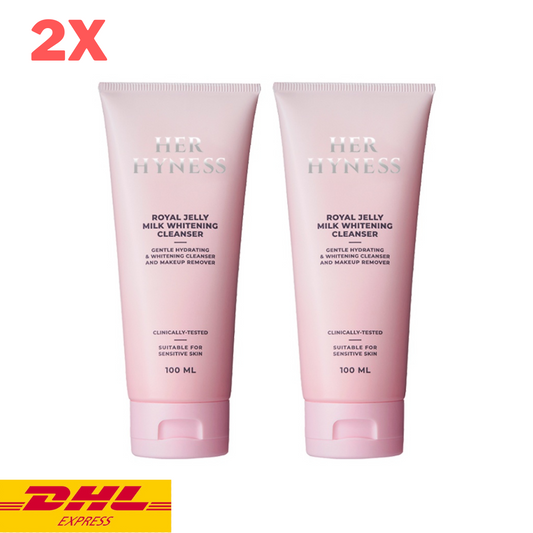 2x HER HYNESS Royal Jelly Cleanser Milk Whitening Facial Make Up Cleansing 100ml