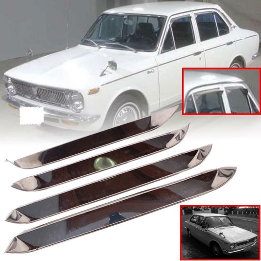 Rain Visor Wind Shield Chrome For Toyota Corolla KE10 4 Doors Sedan 1966-1970