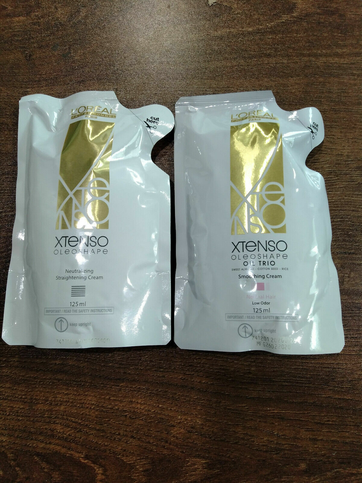 3 x Loreal Pro XTenso Oleoshape Perm Pink Natural Color Hair Straightening Cream