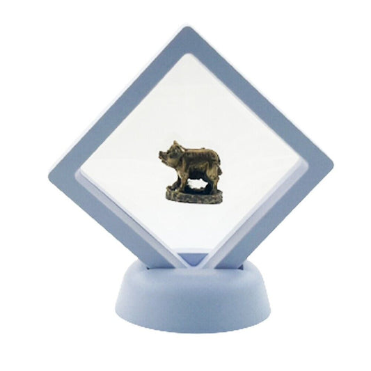 White Box Jewelry Statue Talisman Pig Lp Thai Amulet Yant Fortune Fetish Brass