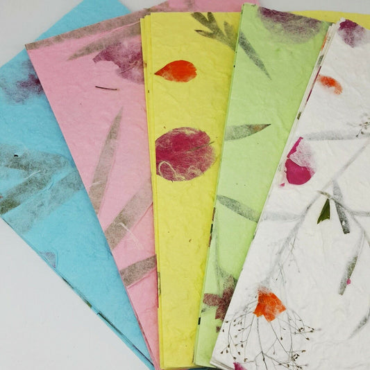 20 Sheets Mulberry Paper Flower For Craft Leaves Thailand Thick Flowers Crafts