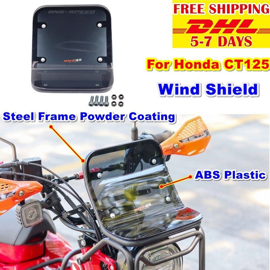 S4 Wind Shield For Honda Trial Hunter CT125 Ct 125 Abs Plastic Black Powder Coat