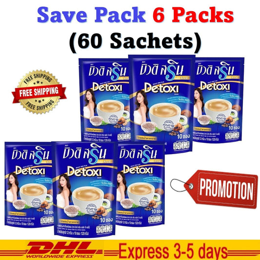 6x Detox Coffee Beauti Srin Plus Detoxi Fiber Weight Control Low Fat Calories