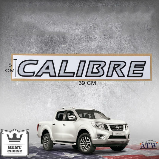 2PCS CALIBRE Sticker Decal Logo Badge Silver For Nissan Navara NP300 11+