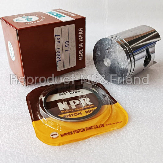 Piston + Rings Set 1.00 OS Japan Fits Kawasaki KD100 ('76-'79) KE100 ('76-'81)
