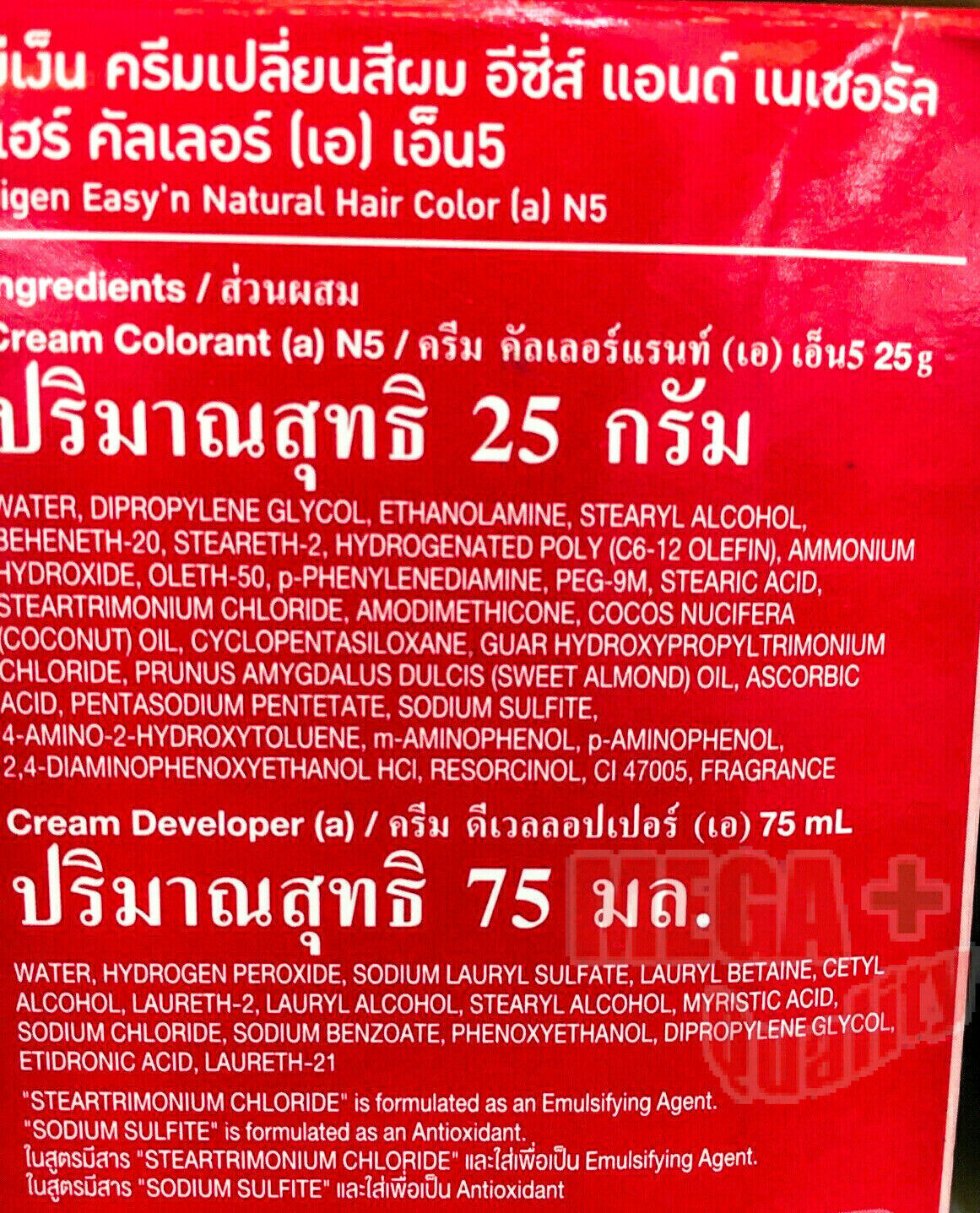 Bigen Easy and Natural Hair Color Dye N5 Light Brown Permanent Long Lasting