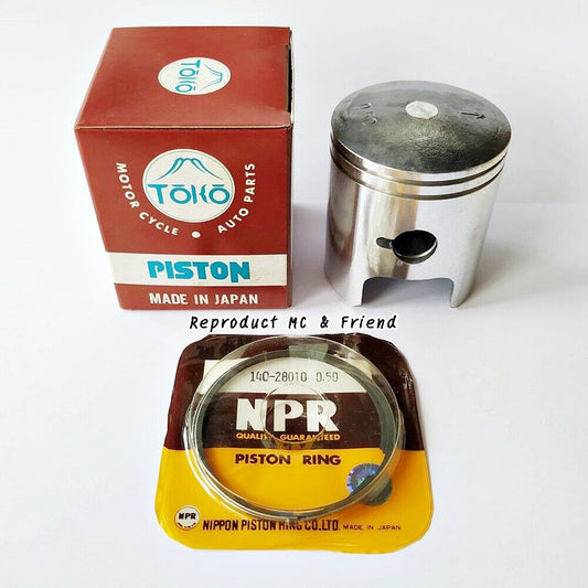 Suzuki TS125 TC125 RV125 DS125 Piston & Ring Set OS 0.50 (Diameter 56.50mm.) New