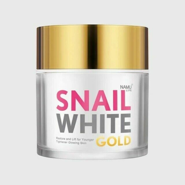 Namu Life Snail White 24K Gold 2 Whipp soap + Gold Cream50ml + Serum50ml Firm