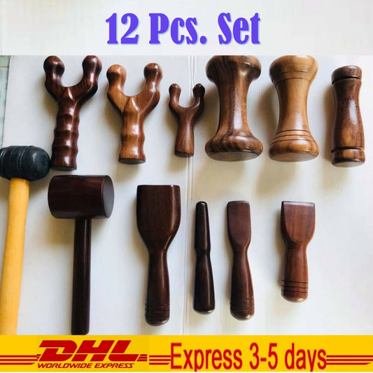 Big Set Wooden Tool THAI TOK SEN Device Helps Relieve Pain Aches Body Chronic
