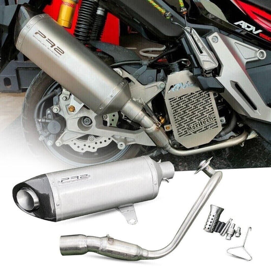 PR2 LOW FULL EXHAUST SYSTEM MUFFLER CARBON TIP PIPE FOR HONDA ADV 150 19-2023