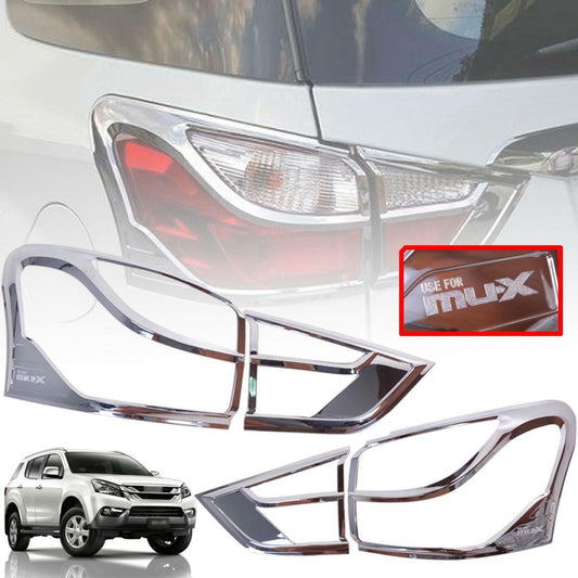 Tail Light Rear Lamp Cover Chrome Trim For Isuzu MU-X MUX Suv 2013 14 15 16