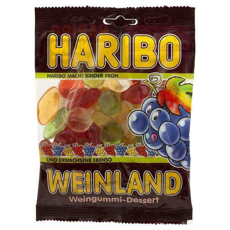 HARIBO WEINLAND Gelatin Fruity Gummy Chewy Candy Dessert Kids Gift Party 200g.