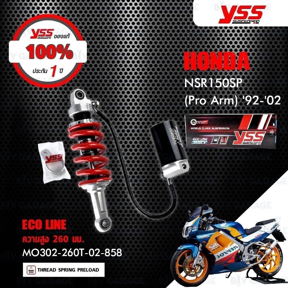 YSS Adjustable Rear Gas Shock Suspension FOR Honda Honda NSR150SP (Pro Arm)