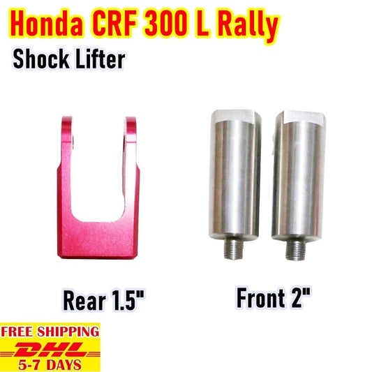 Shock Lifter 2" Front 1.5" Rear For HONDA CRF 300L RALLY RL Aluminum CNC Forming