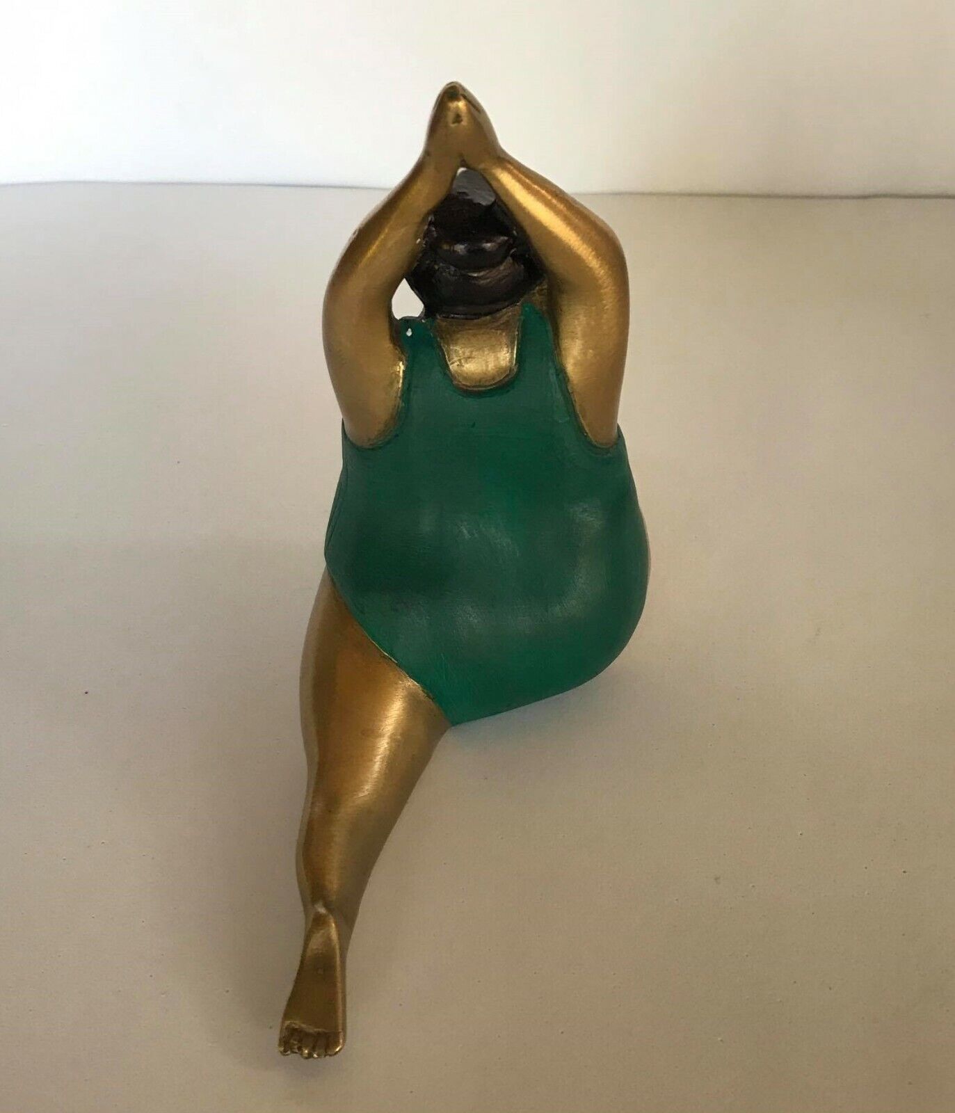 Yoga Lady Statue Fat Woman Art Sculpture Brass Thai Solid Home Decor Gift # 3