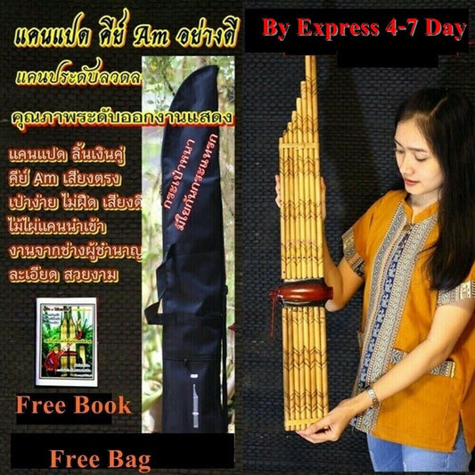 Musical Folk Khaen Bamboo Key Am Thai Tradition Isan Good Sound For professional
