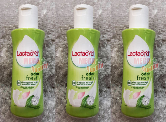 3 x LACTACYD COOL and FRESH COLLING DAILY FEMININE WASH HYPOALLERGENIC 150 ml.