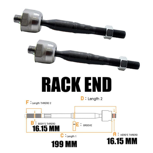 2 PCs Steering Rack End For Mitsubishi Triton L200 4WD MN ML 2005-2014