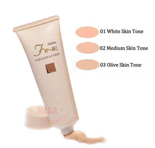 Mistine FINE Cream FOUNDATION Skin Care #02 (521) - For Olive Skin 50g