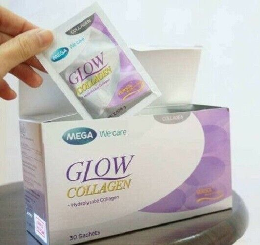 Mega We Care Glow Collagen Supplements Anti-Aging Skin Radiant Strong 30 Sachets