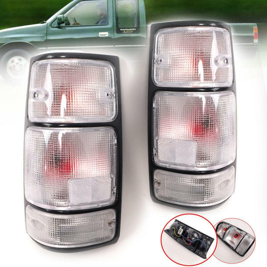 Taillight Lamp Black Bezel Pair For Passport Amigo Rodeo Black Trim Clear Lens