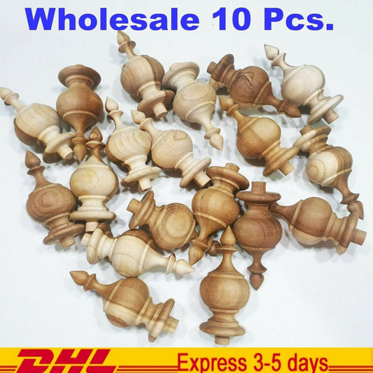 Wholesale Finials Part Teak Wood Unfinished Wooden Antique Furniture Post