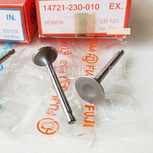 2pcs. Exhaust Valve Valves 14711-230-010 JAPAN For Honda CD125 CB125 (K3/K5)