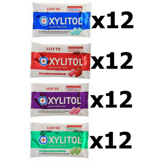 12x11.6g LOTTE Xylitol Chewing Gum Sugar- Free Pantry Sweets Breath Mints Candy