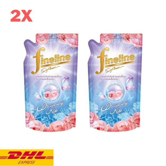 2x Fineline Fabric Softener Dreaming Kiss Scent Concentrate Formula Relax 500 ml