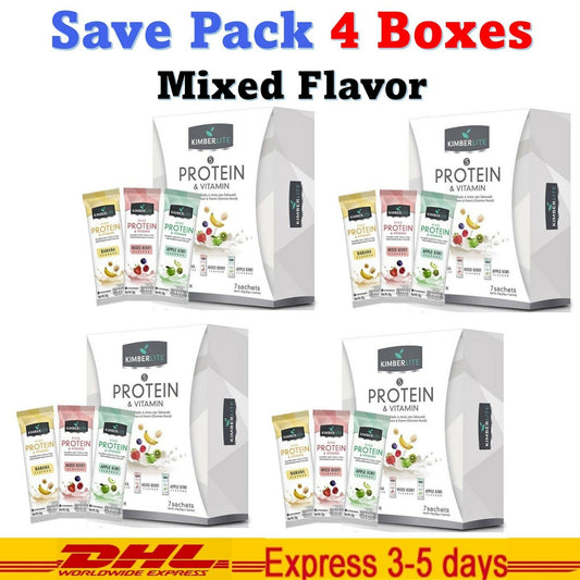 4x Kimberlite 5 Protein Mixed Flavor Vitamin Beauty Control Weight Good Shape