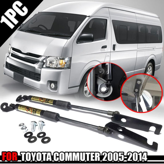 Black Front Hood Bonnet Strut Shock Up Lift Fit Toyota Hiace Commuter 2005-2018