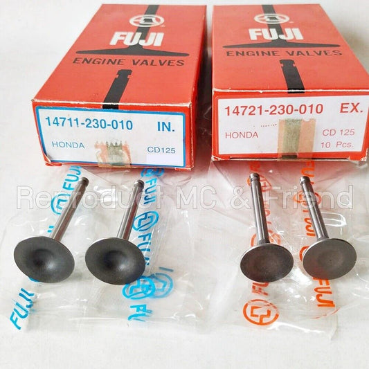 2x Inlet & 2x Exhaust Valve Engine Japan For Honda CL125 CL125A SS125 SS125A
