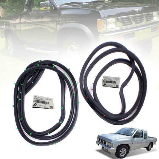 LH+RH Door Rubber Seal Weatherstrip Pair Fit Nissan Datsun D21 Pickup 1989-1997