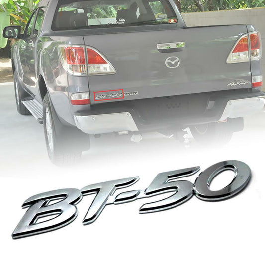 Logo Emblem Decal Plate Chrome BT-50 1PC Fit Mazda BT-50 BT50