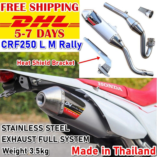 E16 EXHAUST For HONDA CRF250 M L Rally 2012 - 2020 FULL SYSTEM STAINLESS Steel