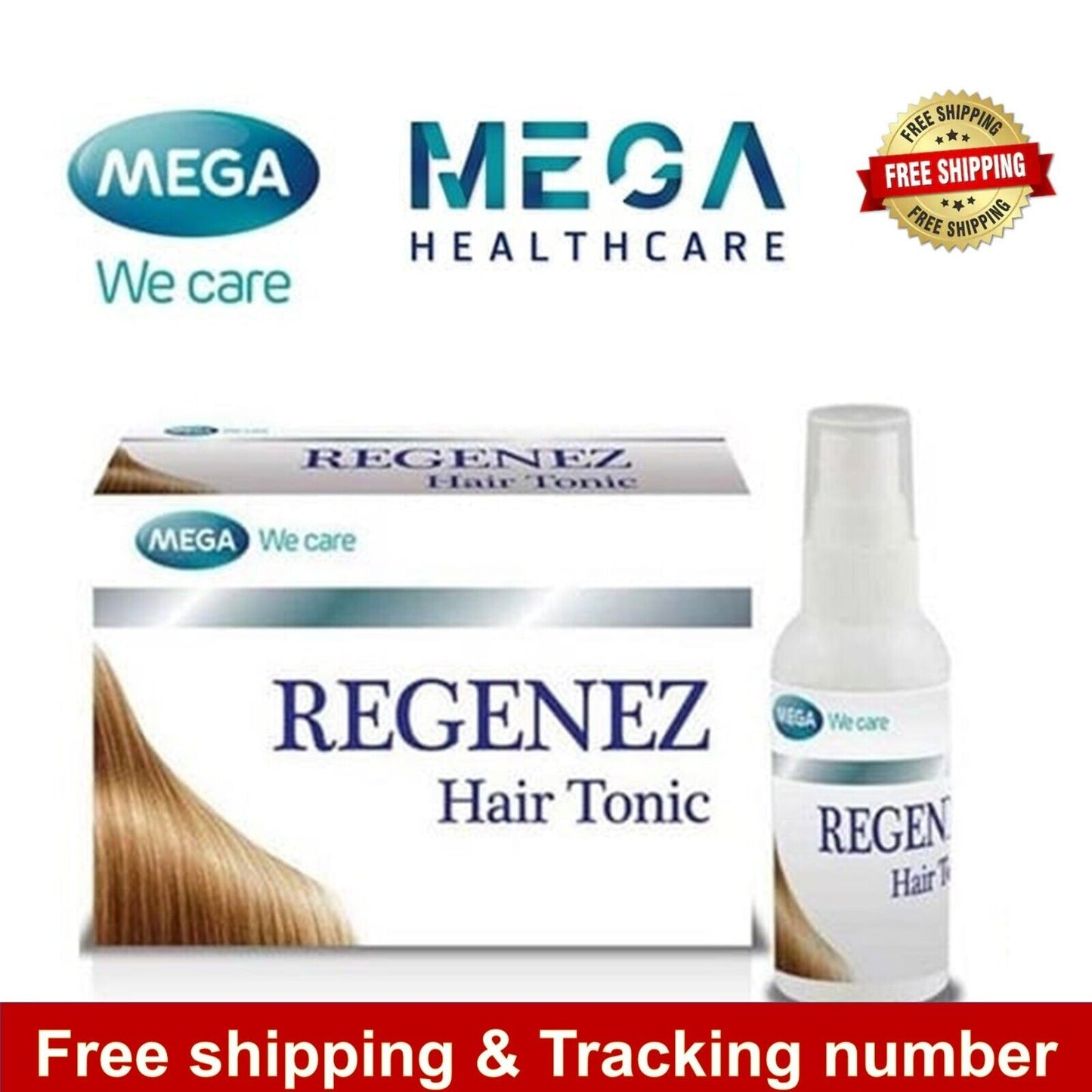 30ml REGENEZ Hair Tonic Natural Protein Anti Hair Loss Ginseng Growth Faster