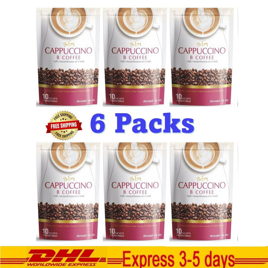 6x Be Easy Cappuccino B Coffee Instant Weight Management Detox Waste Slimming