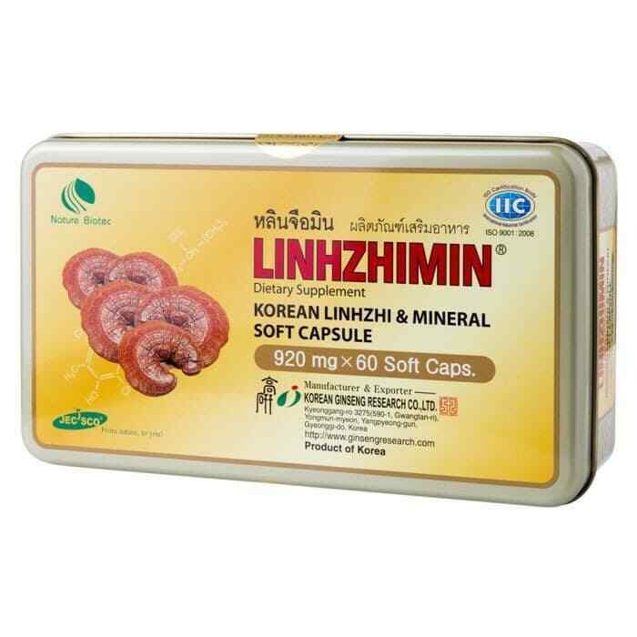 2x LINHZHIMIN Dietary Supplement Korean Red Lingzhi Reishi Mushroom 60 Cap