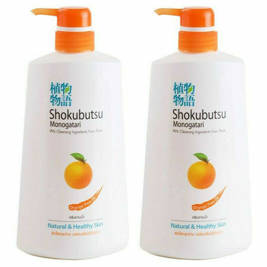 2 x 500ml Shokubutsu Monogatari Orange Peel Oil Shower cream