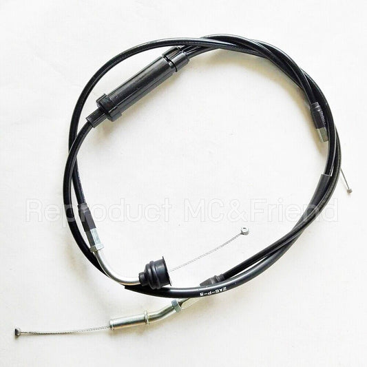 Throttle Cable Assy (LINE 1+2) For Yamaha DT125 DT175 ('78-'79) MX175 ('79-'81)