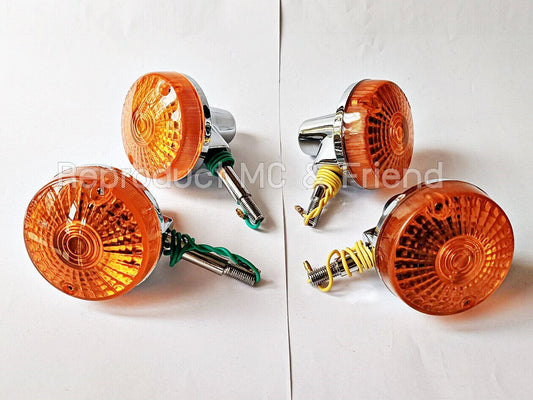 Set 4 pcs : Suzuki A100 A100SR GT100 TC100 TC125 TS100 TS125 Front & Rear Signal