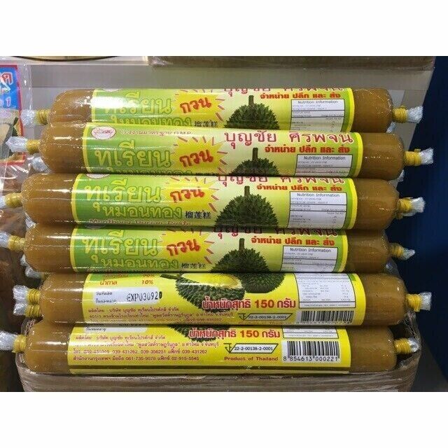 100g Monthong Durian Paste Thai King Fruit Premium Delicious Snack Food x 10