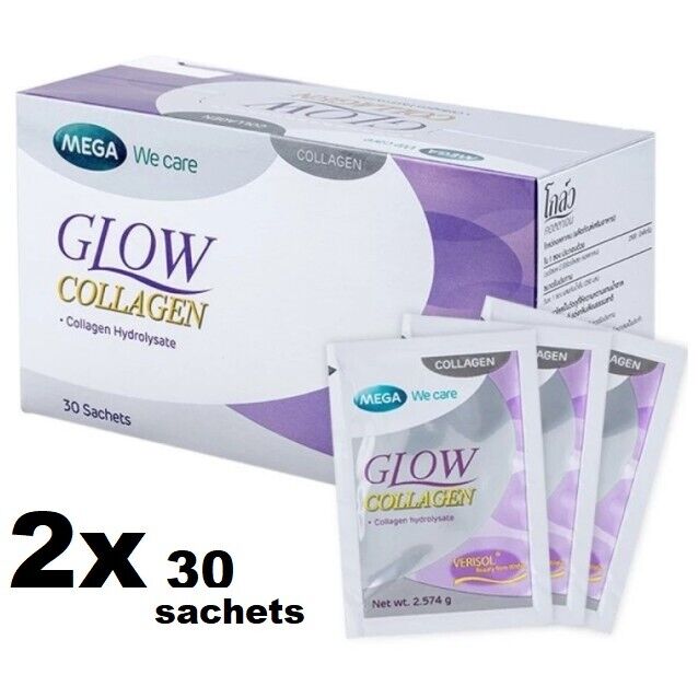 Mega We Care Glow Collagen Reduce Wrinkles dark spots Skin Clear whitening