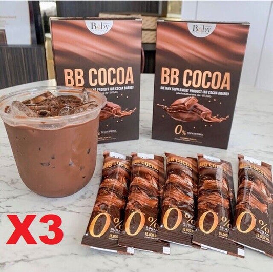 3X BB Cocoa Beverage Sugar Free Not Fat Diet Beautiful Delicious Good Shape