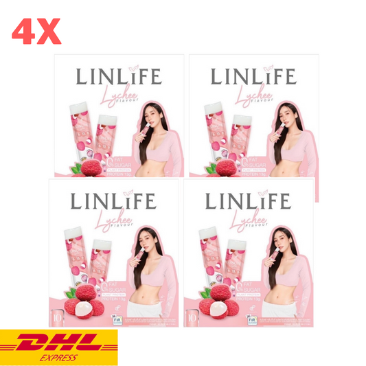 4x Pananchita Linlife Lychee Protein Jelly Plant Meal Replacement Weight Control